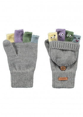 Children knitted gloves Barts Puppet Bumgloves Heather Grey